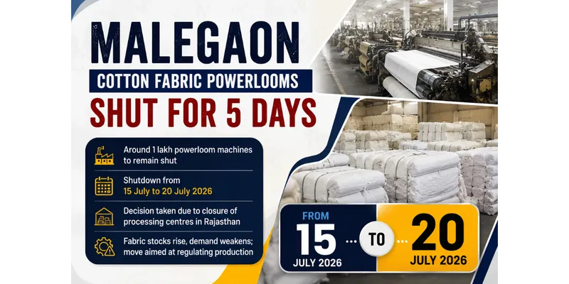 Malegaon Powerloom Sector Announces Five-Day Shutdown from 15 July